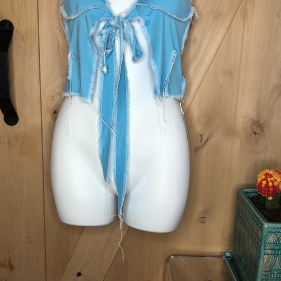 Baby Blue Halter Top - Picture 4 of 5